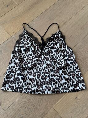 Y2K Victoria’s Secret Satin Animal Print camisole Size XLarge